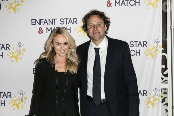 Cécile de Ménibus et Fabrice Ravaux - Dîner de gala de l'association "Enfant Star & Match" à l'hôtel Carlton à Cannes. Le 30 janvier 2016
