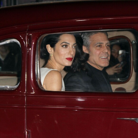 George Clooney et sa femme Amal - Première du film "Hail, Caesar!" au Regency Village Theatre à Westwood le 1er février 2016.