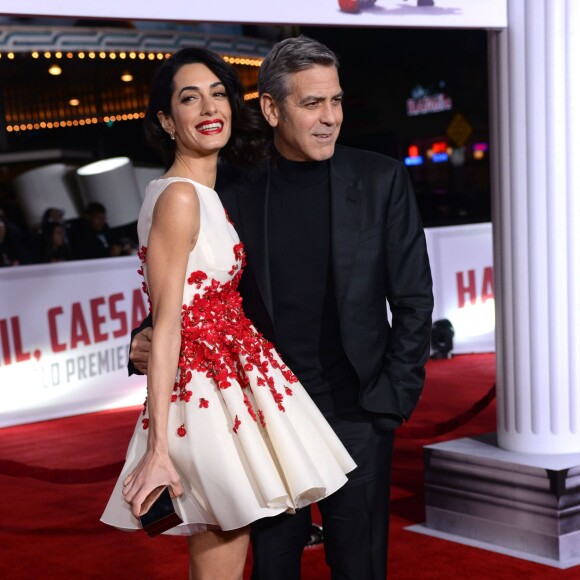 George Clooney, Amal Alamuddin - Première du film "Hail, Caesar!" au Regency Village Theatre à Westwood le 1er février 2016.