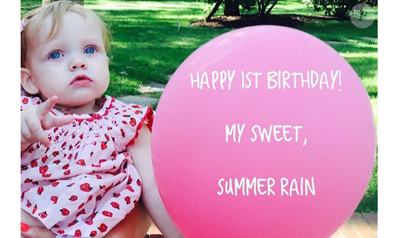 Christina Aguilera souhaite un joyeux anniversaire à sa fille Summer Rain. Photo publiée sur le compte Instagram de Xtina, au mois d'août 2015.