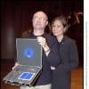 Phil Collins et sa femme Orianne lors de la présentation de la nouvelle Swatch, le 20 mars 2003 à Madrid © Korpa/ABACA.