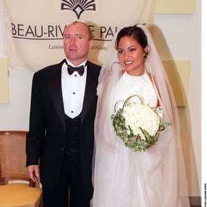 Mariage de Phil Collins et Orianne Cevey à Lausanne, le 25 juillet 1999