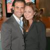 Orianne COllins et son mari Charles Fouad Mejjati lors du tournoi de tennis de Rolland Garros à Paris, le 28 mai 2008