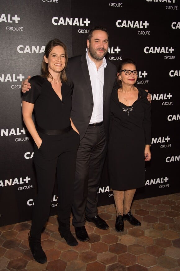 Claire Fournier, Bruce Toussaint et Marie Colmant - Soirée des animateurs du Groupe Canal+ au Manko à Paris. Le 3 février 2016
