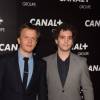 Alex Lutz et Bruno Sanches - Soirée des animateurs du Groupe Canal+ au Manko à Paris. Le 3 février 2016