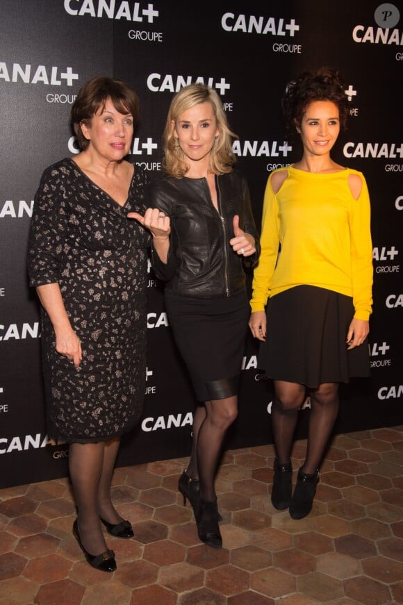 Roselyne Bachelot, Laurence Ferrari et Aïda Touihri - Soirée des animateurs du Groupe Canal+ au Manko à Paris. Le 3 février 2016