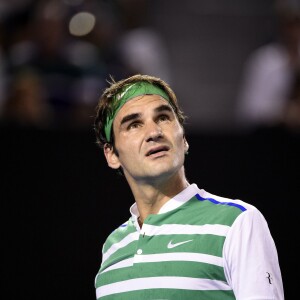 Roger Federer lors de sa défaite en demi-finale de l'Open d'Australie, le 28 janvier 2016 à Melbourne