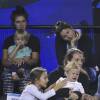 Mirka Federer assiste avec ses enfants Charlene Riva et Myla Rose au Kd's Day, à l'Open d'Australie, le 26 janvier 2016 au Melbourne Park de Melbourne