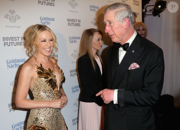 Kylie Minogue et le prince de Galles - Gala du  Prince's Trust Invest in Futures à Londres le 4 février 2016.