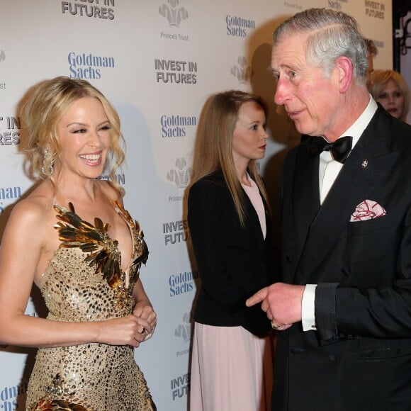 Kylie Minogue et le prince de Galles - Gala du  Prince's Trust Invest in Futures à Londres le 4 février 2016.