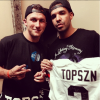 Johnny Manziel et Drake - photo publiée le 14 juin 2014