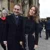 Ben Goldsmith et sa femme Jemima - Messe à la mémoire de Miles Frost, le fils de Sir David Frost, en la cathédrale de Arundel le 5 février 2016. 5 February 2016.