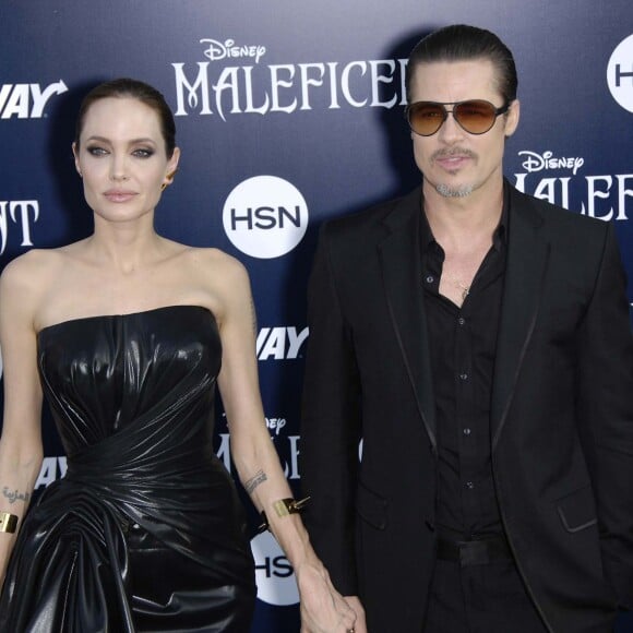 Angelina Jolie et Brad Pitt - Première du film Maleficient à Los Angeles, le 29 mai 2014.