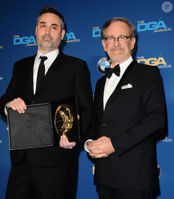 Alex Garland, Steven Spielberg - 68e Directors Guild Awards à Los Angeles le 6 février 2016