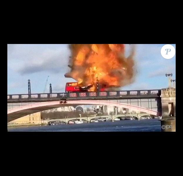Capture d'écran de la vidéo du député Nigel Huddleston qui a filmé l'explosion à Londres pour le tournage du film The Foreigner - 7 février 2016