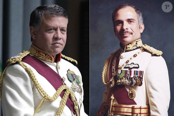 Le roi Abdullah II et son père le roi Hussein de Jordanie, photomontage de la cour royale hachémite en février 2016.