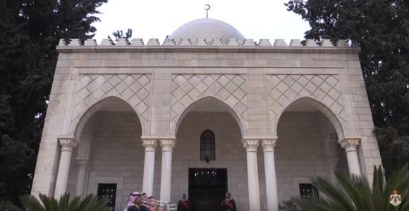 Image du mausolée où repose le roi Hussein de Jordanie, le 7 février 2016, au 17e anniversaire de sa disparition.