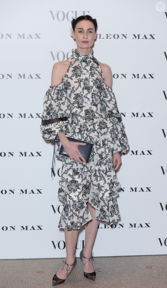 Erin O'Connor lors du vernissage de l'exposition "Vogue 100: A Century of Style" à la National Portrait Gallery. Londres, le 9 février 2016.
