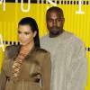 Kim Kardashian et son mari Kanye West - Soirée des MTV Video Music Awards à Los Angeles le 30 aout 2015.