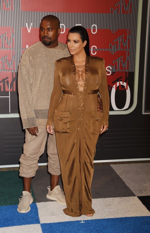 Kim Kardashian enceinte et son mari Kanye West - Soirée des MTV Video Music Awards à Los Angeles le 30 aout 2015. © CPA / BESTIMAGE