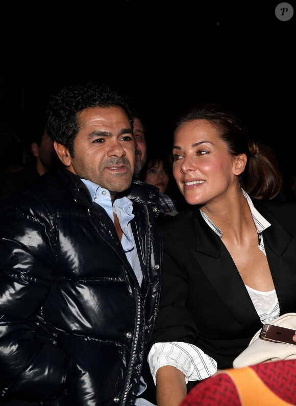 Jamel Debbouze et sa femme Mélissa Theuriau lors de la cérémonie de clôture et palmarès du 19e Festival International du film de Comédie de l'Alpe d'Huez, le 16 janvier 2016.