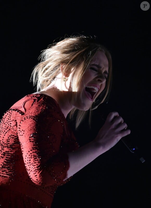 Adele performs during the 58th Grammy Awards at the Staples Center in Los Angeles, CA, USA, February 15, 2016. Photo by Robert Hanashiro/USA Today Network/DDP USA/ABACAPRESS.COM16/02/2016 - Los Angeles