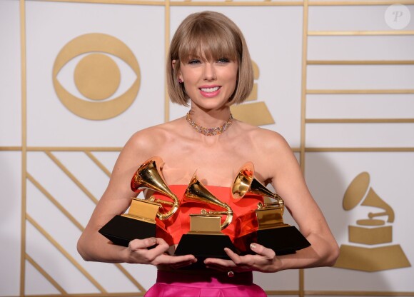 Taylor Swift aux Grammy Awards qui se déroulaient au Staples Center de Los Angeles, le 15 février 2016