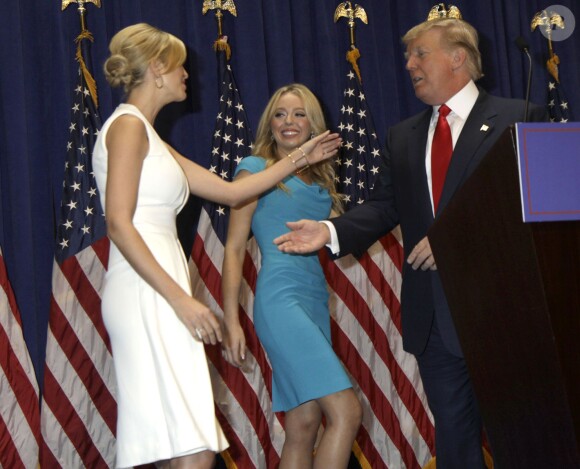 Donald Trump, Tiffany Trump, Ivanka Trump - Donald Trump se déclare candidat à l'investiture républicaine pour la présidentielle de 2016 lors d'une conférence à New York, le 16 juin 2015.