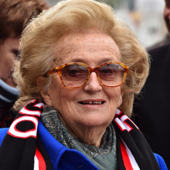Bernadette Chirac, Conseillère générale de la Corrèze, ex-Première dame et épouse de l'ancien président Jacques Chirac, participe à l'opération des Pièces Jaunes à Nice le 6 février 2016. © Bruno Bebert/Bestimage
