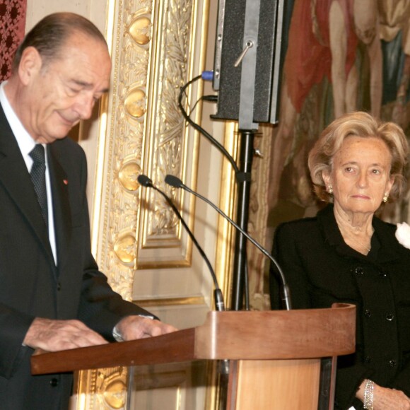 Jacques Chirac et sa femme Bernadette à L'Elysée en février 2006.