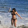 Exclusif - Rob Kardashian est venu assister à la séance photo de sa compagne Blac Chyna qui pose pour la marque 138 Water à Malibu le 4 Février 2016.