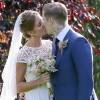 Millie Mackintosh et Professor Green lors de leur mariage, le 10 septembre 2013 à Babington House dans le Somerset. Le couple a annoncé le 20 février 2016 sa séparation.