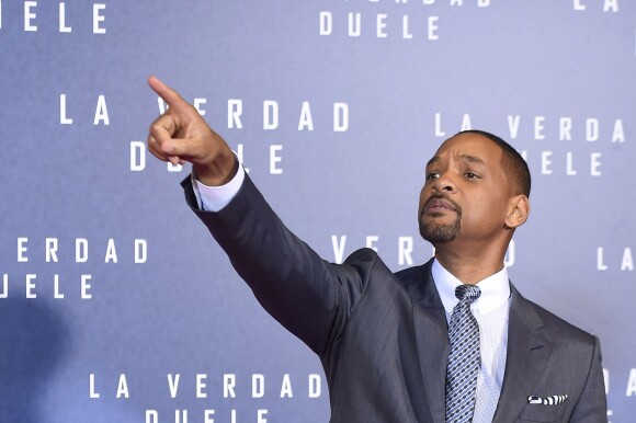 Will Smith à la première du film "Seul contre tous" à Madrid. Le 27 janvier 2016  Actor Will Smith during the premiere of the film "Concussion" in Madrid on Wednesday 27, January 201627/01/2016 - Madrid