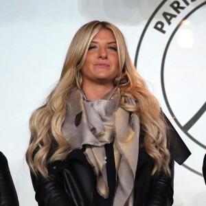 Joanne Beckham lors du match de ligue des champions entre le PSG et Valence au Parc des Princes le 06 mars 2013 à Paris