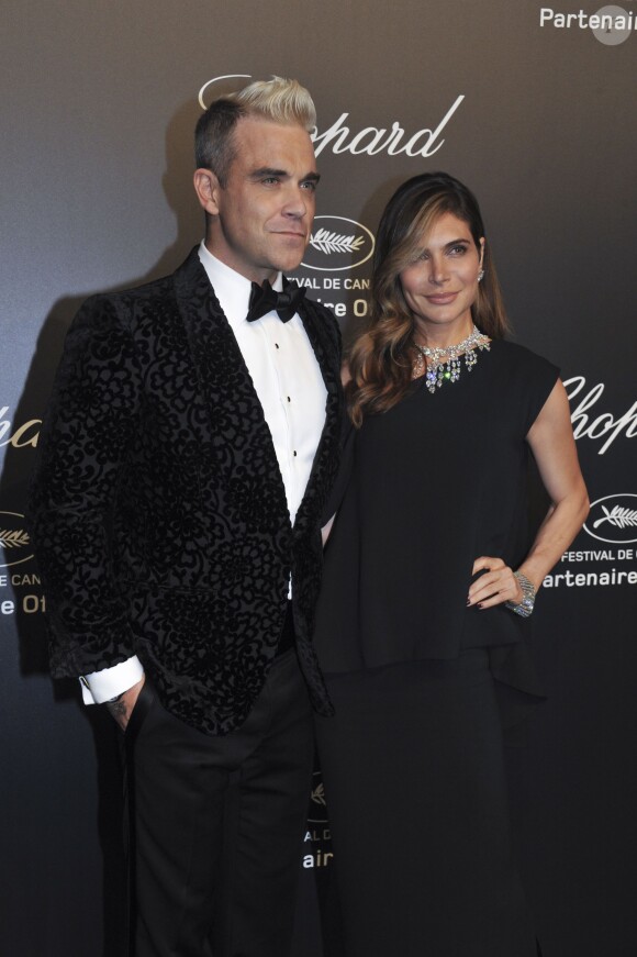 Robbie Williams et sa femme Ayda Field - Soirée Chopard Gold Party à Cannes lors du 68e festival international du film. Le 18 mai 2015