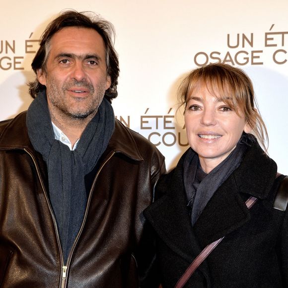Emmanuel Chain et sa femme Valérie Guignabodet - Avant-première du film "Un été à Osage County" à l'UGC Normandie à Paris, le 13 février 2014.