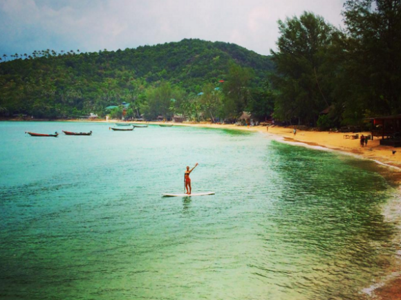Géraldine Lapalus (Camping Paradis) : ses photos de vacances en Thailande entre paddle et farniente
