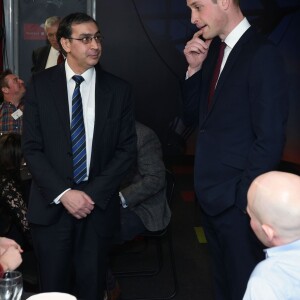 Le prince William, duc de Cambridge, lors d'une réception organisée par le Charitable Trust Welsh Rugby au Principality Stadium de Cardiff avant le match Pays de Galles-France lors du Tournoi des VI Nations, le 26 février 2016.