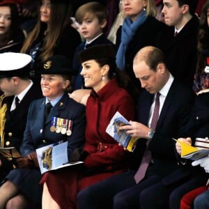 Le prince William et la duchesse Catherine à la base RAF Valley à Anglesey pour la cérémonie de démantèlement de l'unité Search and Rescue, le 18 février 2016