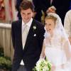 Elisabetta - dite Lili - Maria Rosboch von Wolkenstein et le prince Amedeo de Belgique lors de leur mariage le 5 juillet 2014 à Rome.