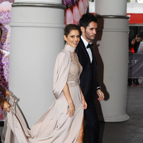 Cheryl Fernandez-Versini (Cheryl Cole) et son mari Jean-Bernard Fernandez-Versini rentrent à l'hôtel Martinez après leur soirée à Cannes le 15 mai 2015, ors du 68 ème Festival International du Film de Cannes