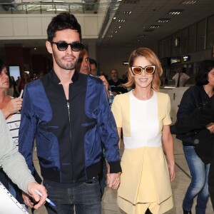 Cheryl Fernandez-Versini et son mari Jean-Bernard Fernandez-Versini arrivent à l'aéroport de Nice le 14 mai 2015