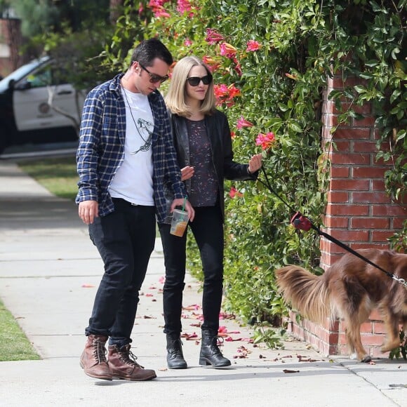 Exclusif - Amanda Seyfried sur le tournage du film 'The Last Word' à Los Angeles, le 2 mars 2016