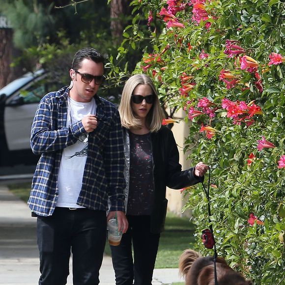 Exclusif - Amanda Seyfried sur le tournage du film 'The Last Word' à Los Angeles, le 2 mars 2016