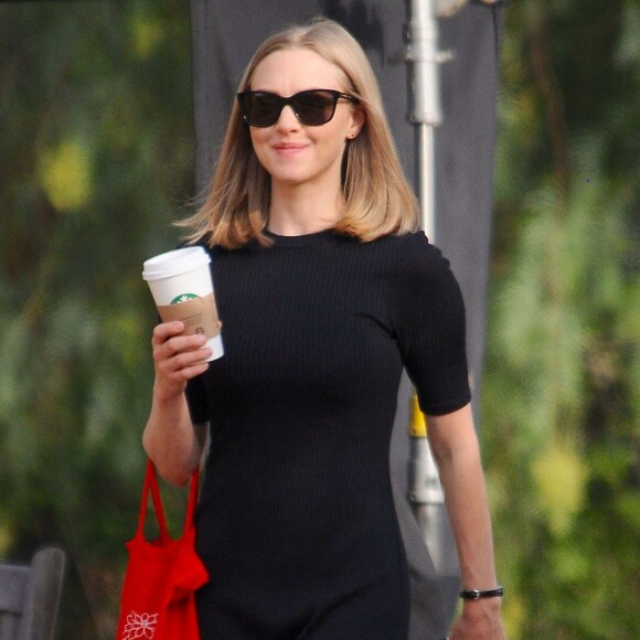 Amanda Seyfried sur tournage de 'The Last Word' à Los Angeles, le 2 mars 2016