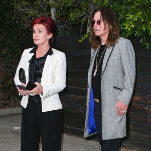 Sharon Osbourne et son mari Ozzy Osbourne au 15ème anniversaire de A-List à Los Angeles le 1er septembre 2015.