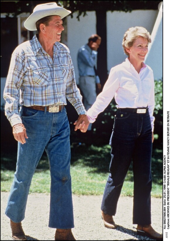 Ronald Reagan, le "cowboy président", et sa femme Nancy Reagan. L'ancienne first lady est morte le 6 mars 2016 à 94 ans.