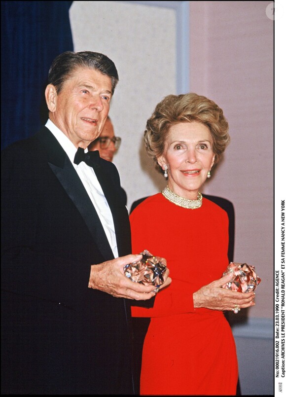 Ronald Reagan et sa femme Nancy à New York en 1990. L'ancienne first lady est morte le 6 mars 2016 à 94 ans.