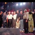 Mark Knopfler, George Martin, Paul McCartney, Eric Clapton, Phil Collins, Sting et Elton John à Londres en septembre 1997.