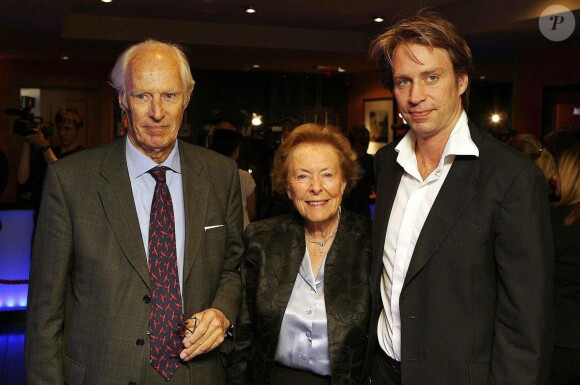 Sir George Martin avec sa femme Judy et son fils Donald en septembre 2007.